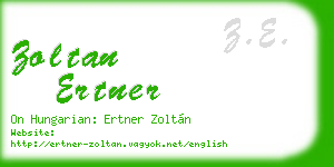 zoltan ertner business card